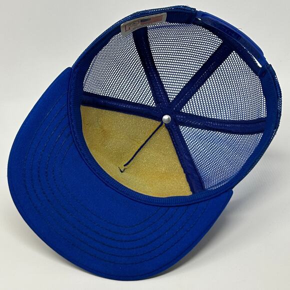 Vintage 80s US Air Force Retired Trucker Hat Cap Blue USAF Gold Scrambled Eggs - Picture 4 of 9